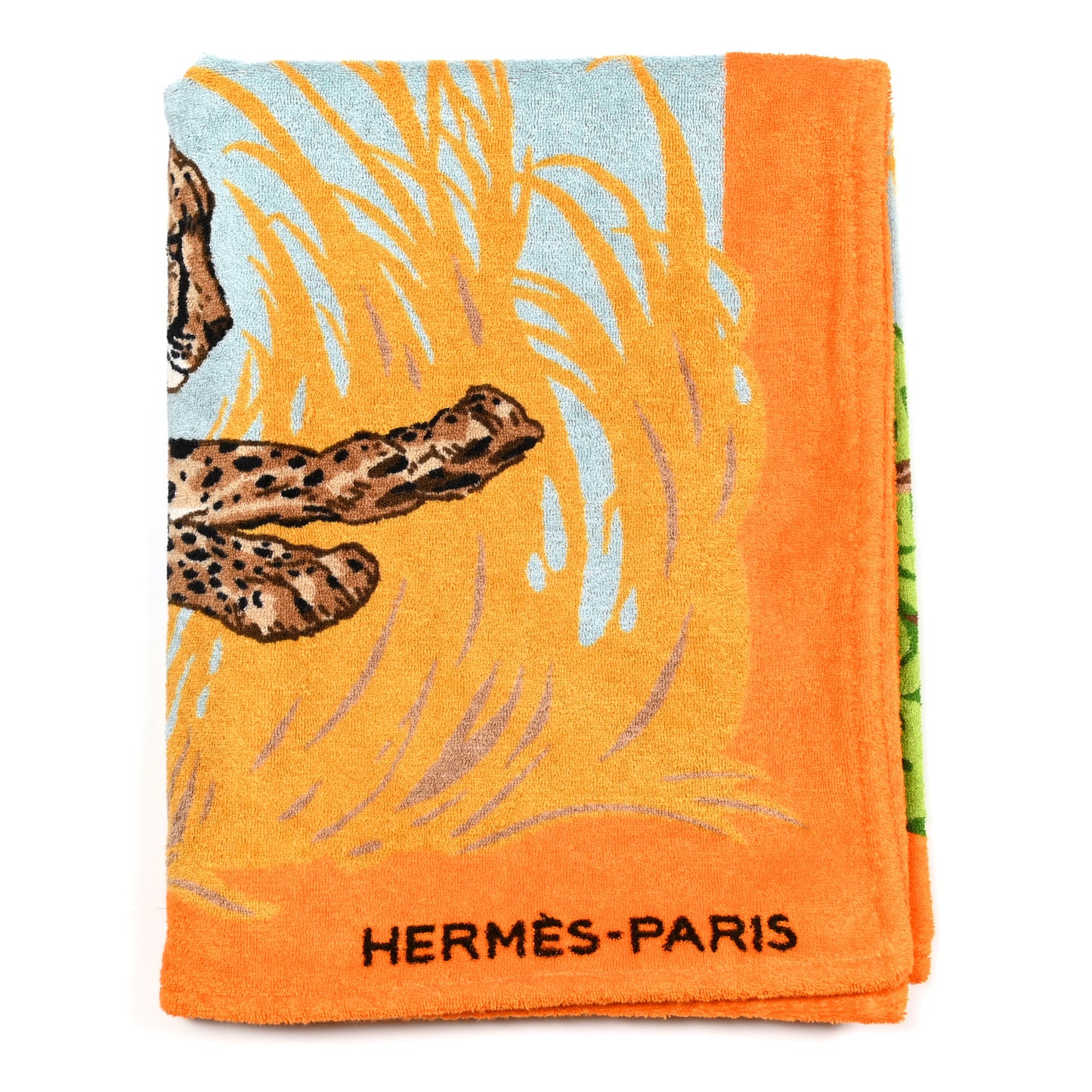 Cotton Terry Guepard Beach Towel Orange Ciel