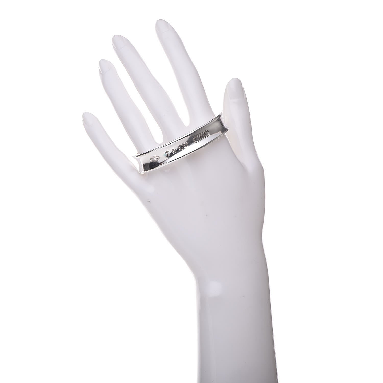Tiffany Sterling Silver 1837 Cuff Bracelet 7 of 10