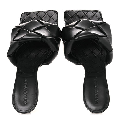 Bottega Veneta Nappa Maxi Intrecciato Lido Mule Sandals 37.5 Black 2 of 9