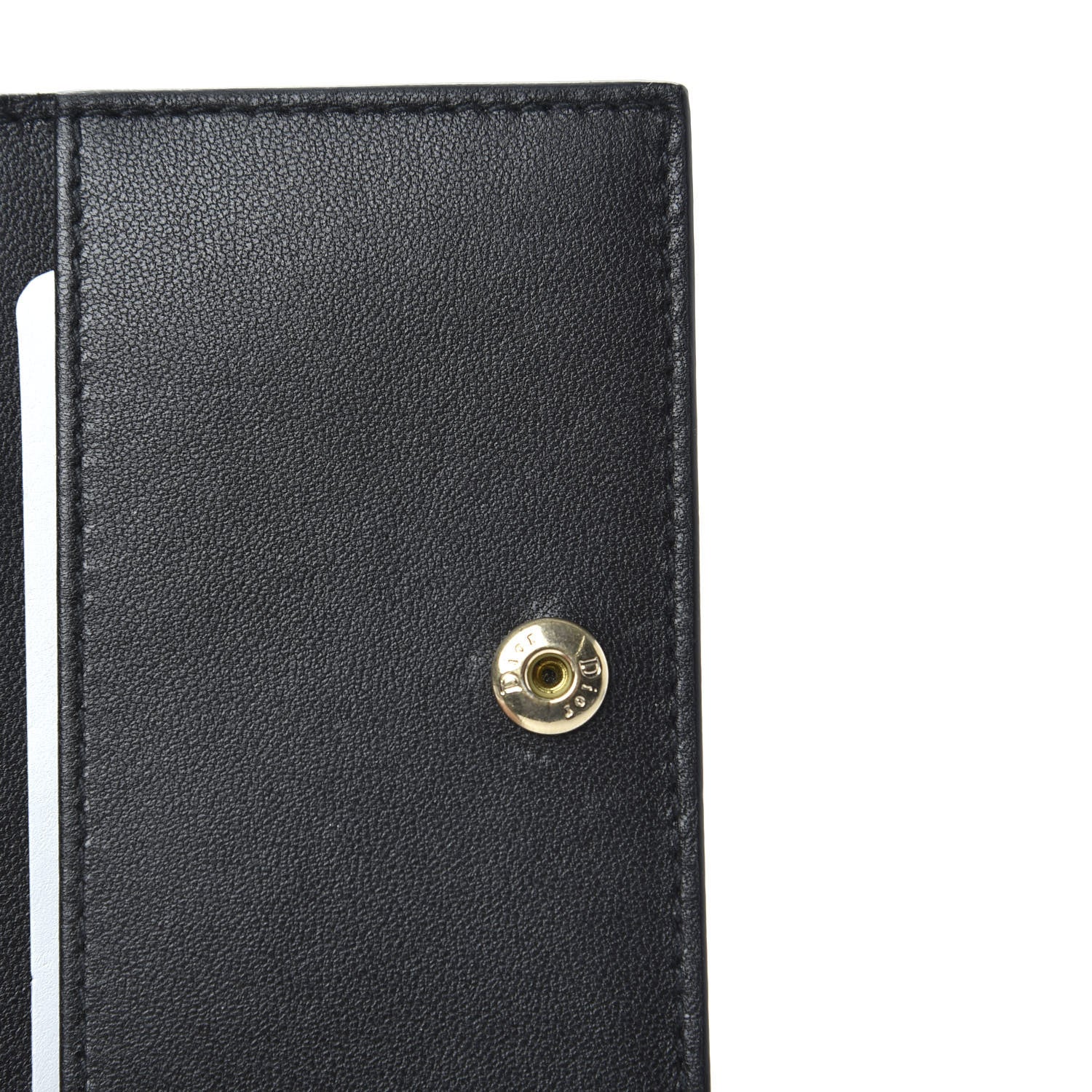 Christian Dior Lambskin Cannage Small Lady Dior Flap Card Holder Black 7 of 8