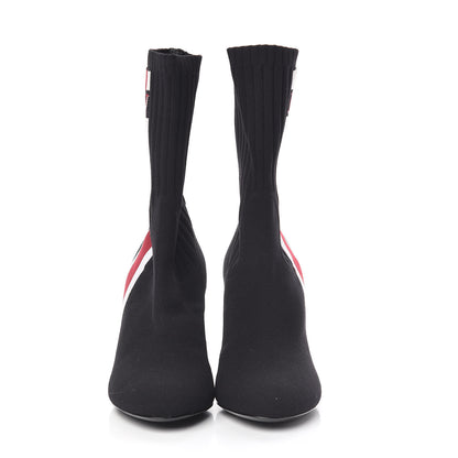 Louis Vuitton Stretch Fabric Silhouette Stripe Ankle Boots 37.5 Black 2 of 6