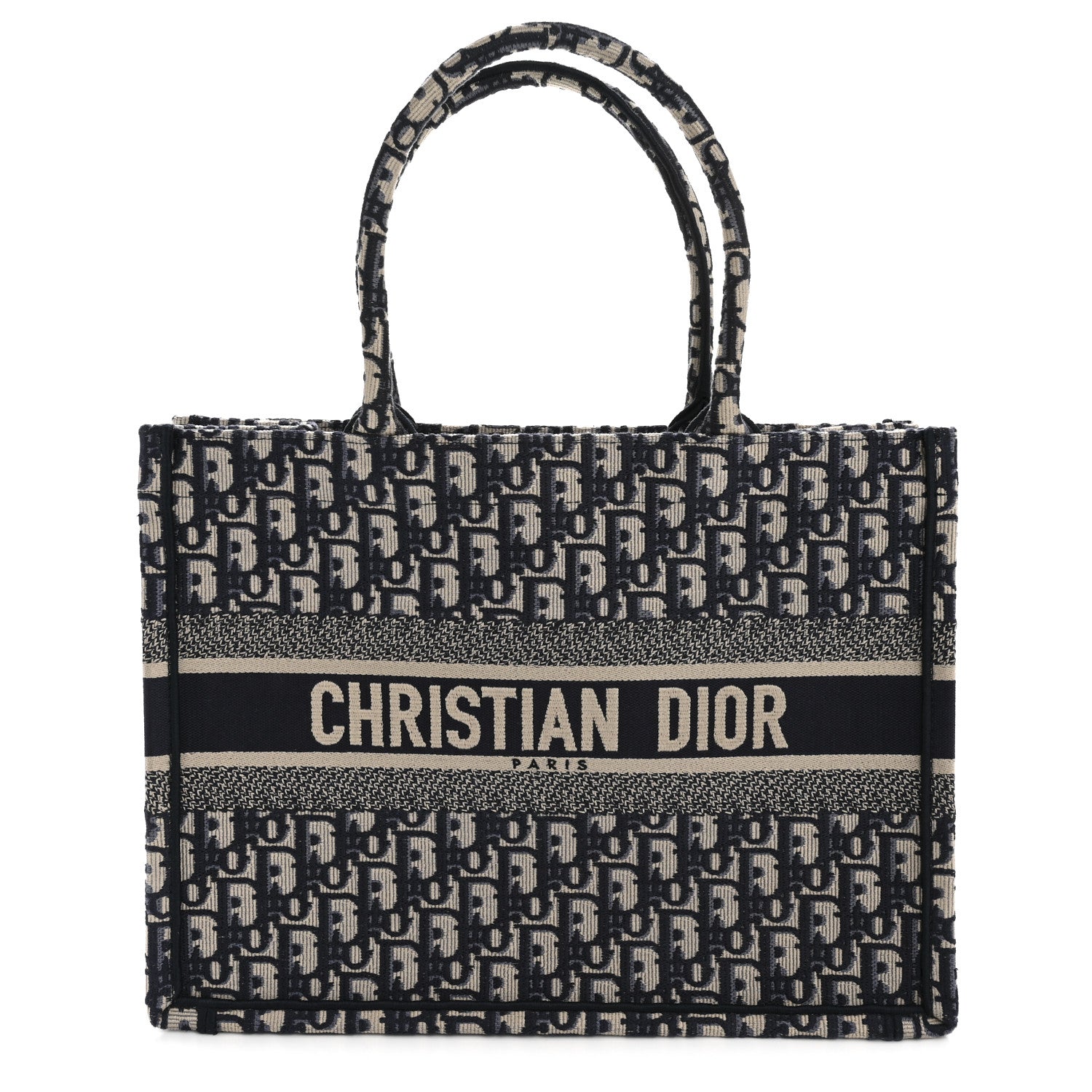 Christian Dior Oblique Medium Book Tote Blue Multicolor 1 of 12