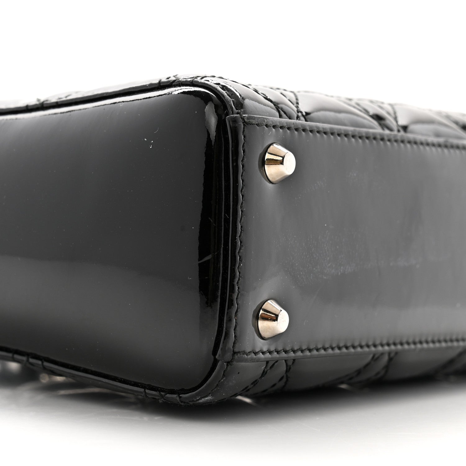 Christian Dior Patent Cannage Mini Lady Dior Black 9 of 11