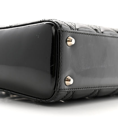 Christian Dior Patent Cannage Mini Lady Dior Black 9 of 11