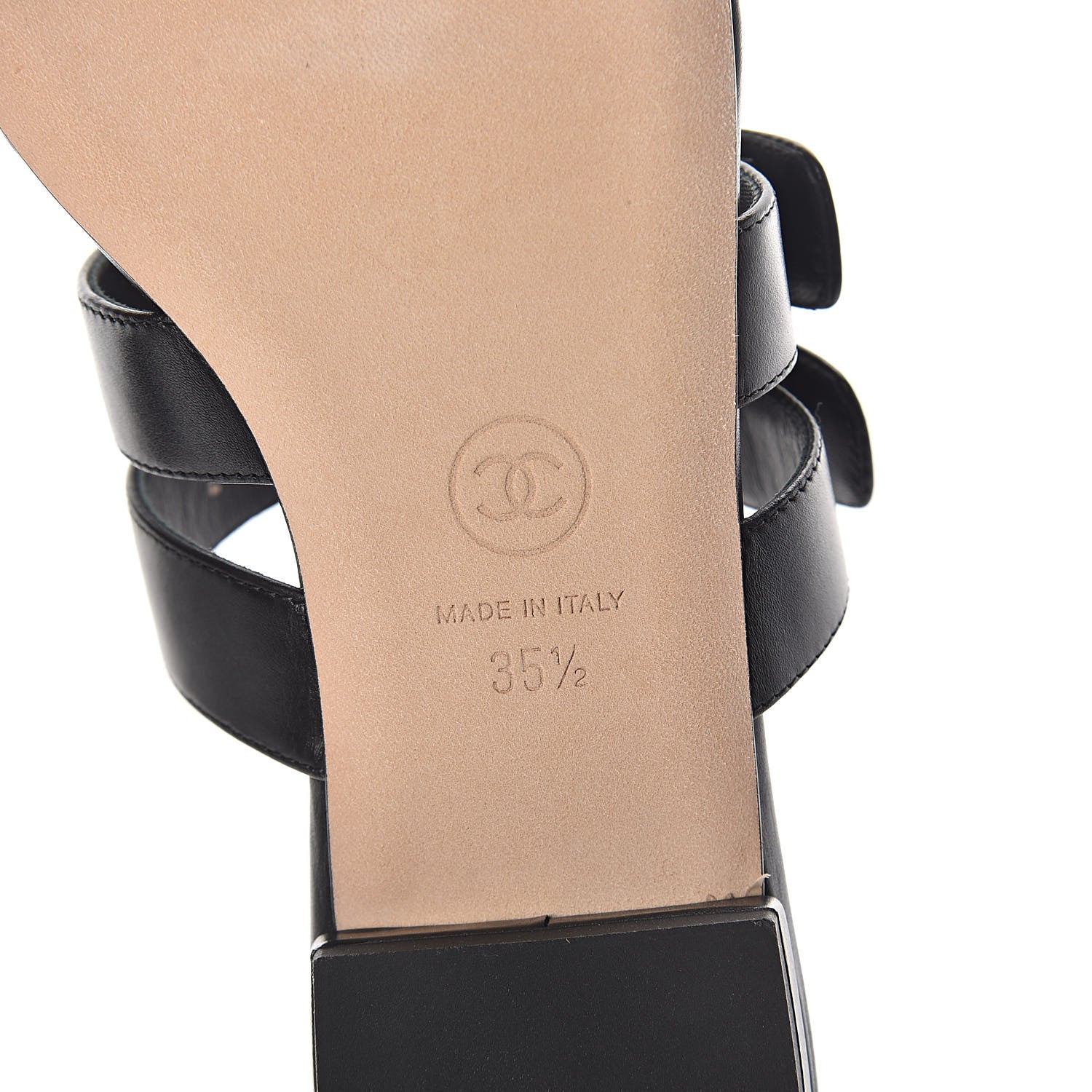 Chanel Calfskin CC Turnlock Mule Sandals 35.5 Black 6 of 7