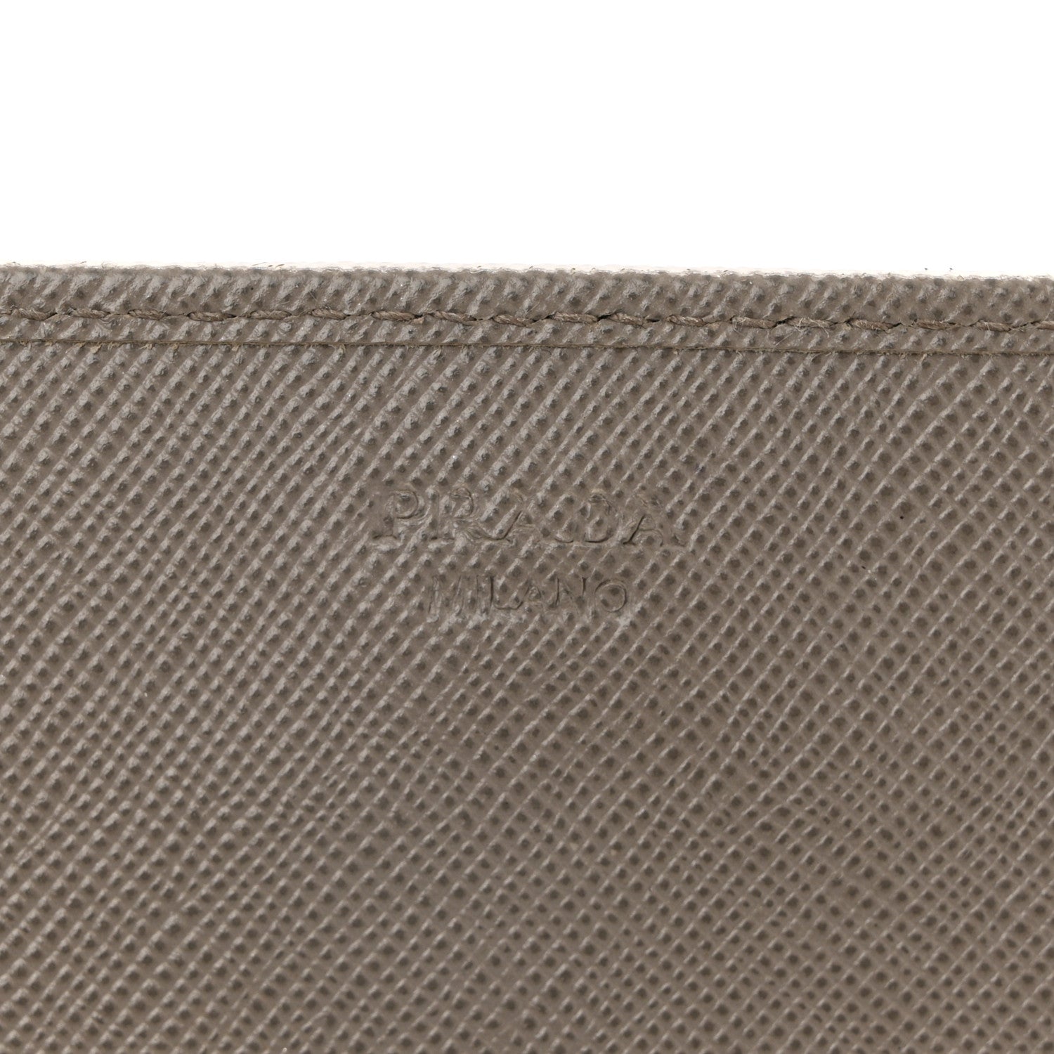 Prada Saffiano Metal Oro Chain Wallet Argilla 6 of 11