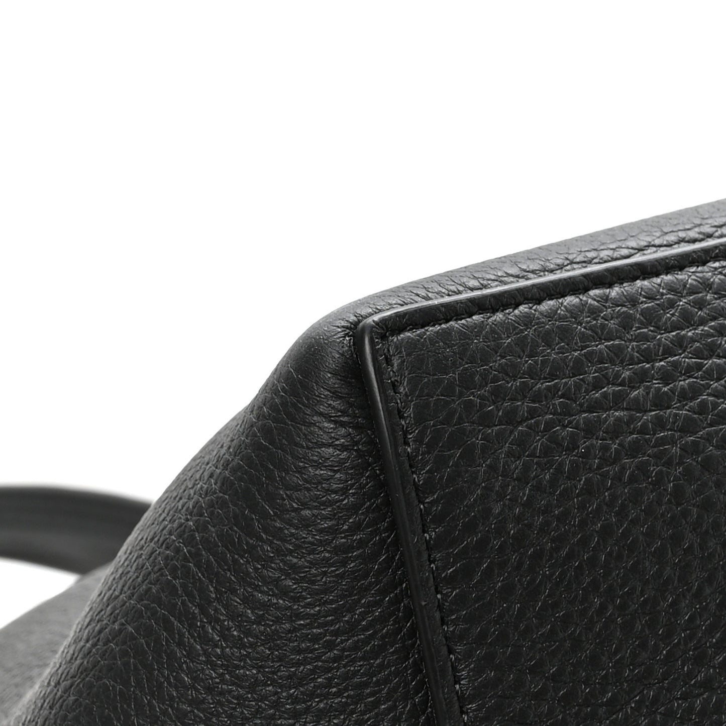 Grained Calfskin Park Tote Three Black
