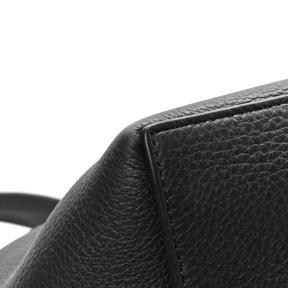The Row Grained Calfskin Park Tote Three Black 8 of 11