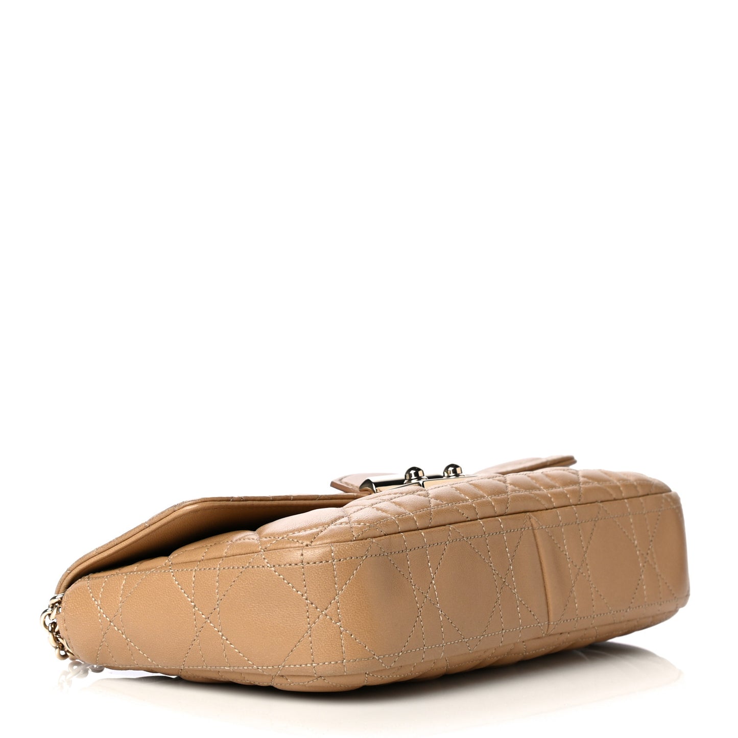 Lambskin Cannage Miss Dior Promenade Pouch Beige