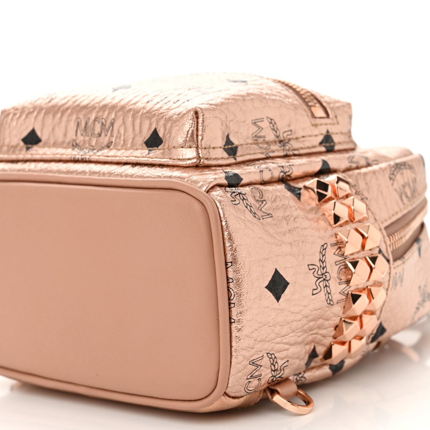 Metallic Visetos Studded X-Mini Bebe Boo Backpack Champagne Gold