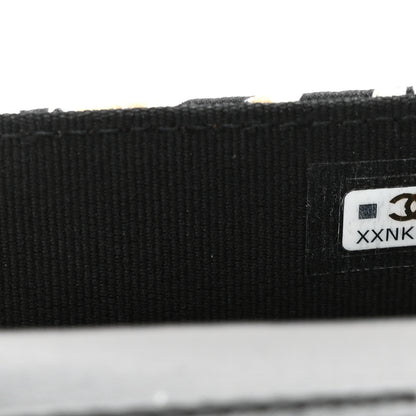 Chanel Canvas Check Flag Printed CC Clutch With Chain Beige Multicolor 8 of 12