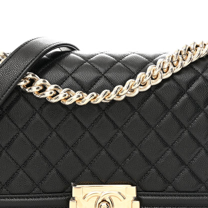 Chanel Caviar Quilted Medium Boy Flap Black 8 of 11