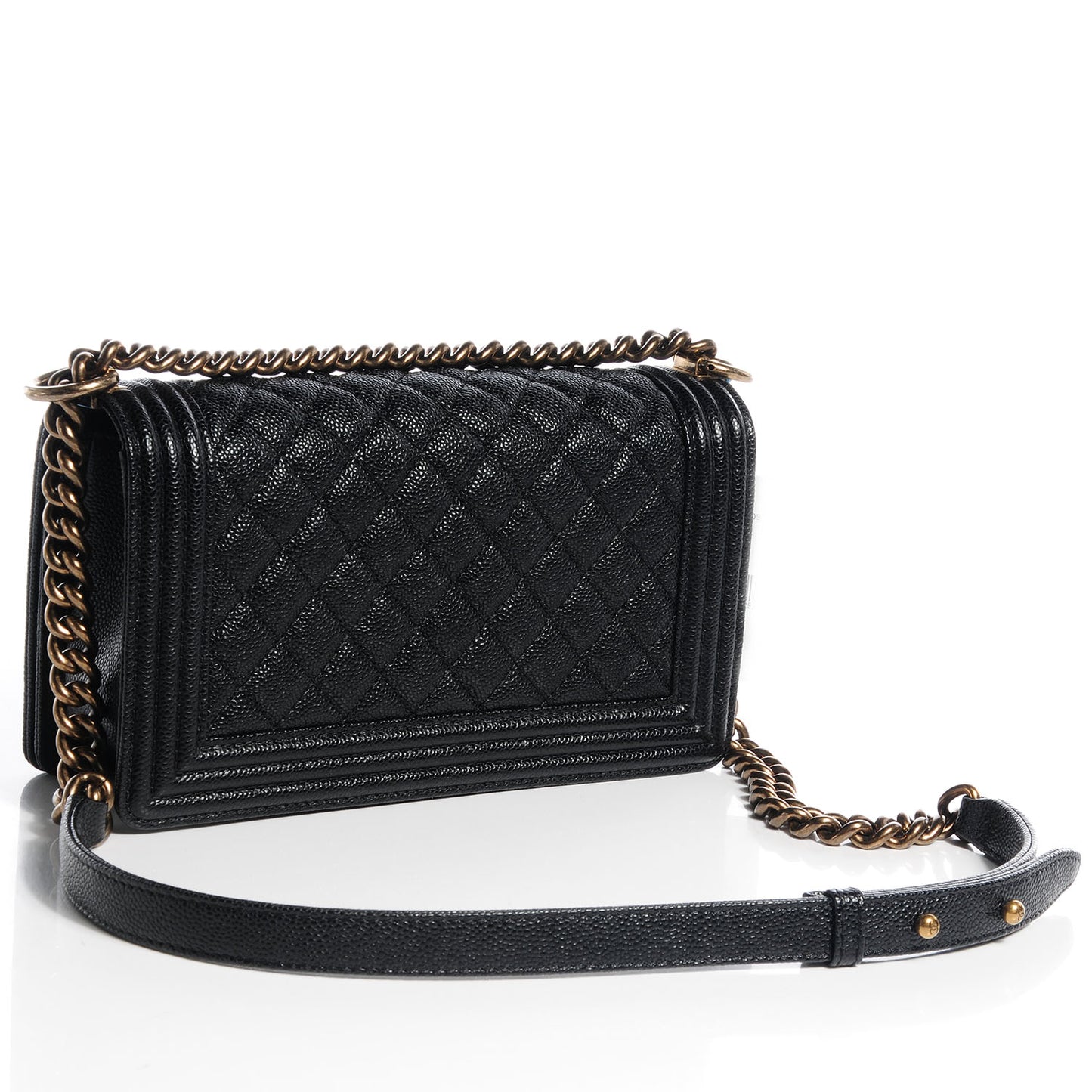 Caviar Medium Boy Flap Bag Black