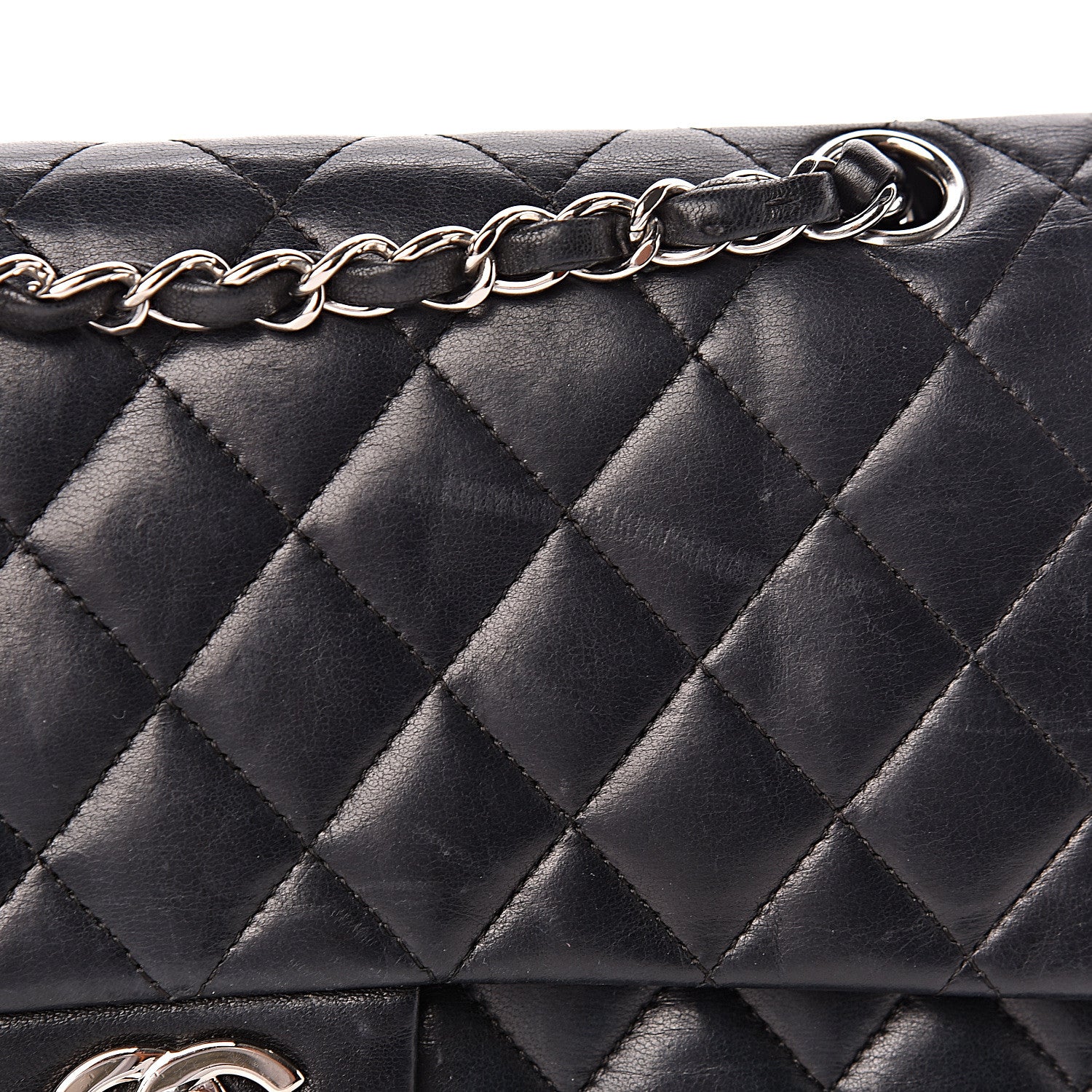 Chanel Lambskin Quilted Medium Double Flap Black 10 of 10