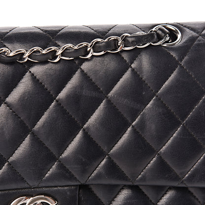 Chanel Lambskin Quilted Medium Double Flap Black 10 of 10