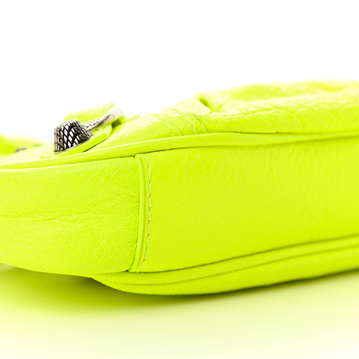 Agneau Arena Le Cagole Mini Purse With Chain Lime