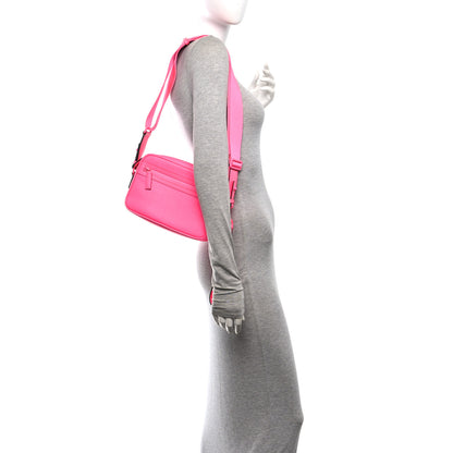 Gucci Rubber Effect Monogram GG Crossbody Bag Fluorescent Fuchsia 2 of 10