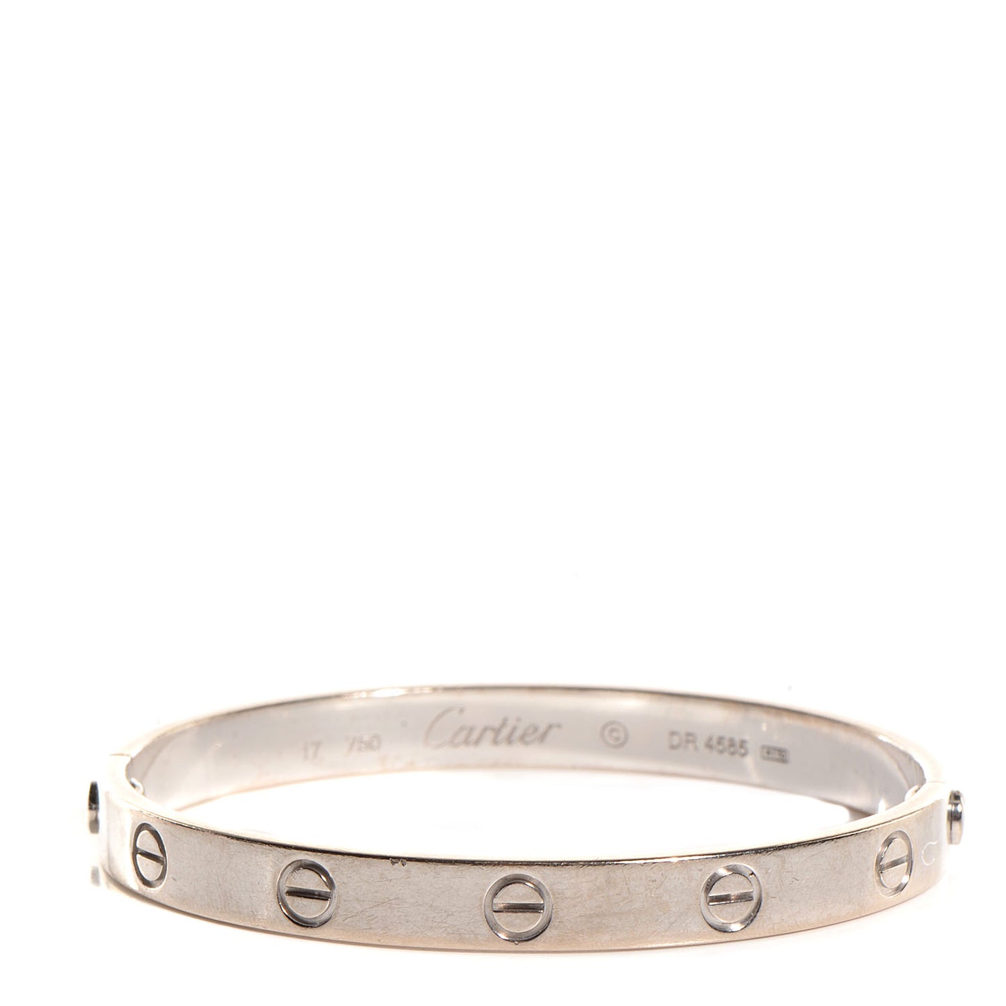 18K White Gold LOVE Bracelet 17
