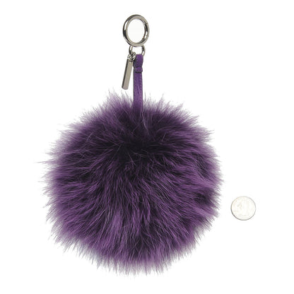 Fendi Fox Fur Shiny Nappa Bi-Color M ABCharm Bag Charm Viola Lago Viola Plus 2 of 3