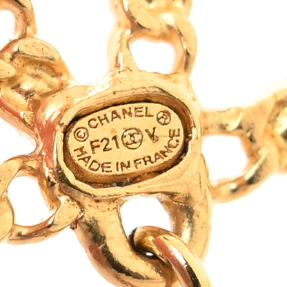 Chanel Crystal CC Chain Cuff Single Earring Gold Silver 3 of 3
