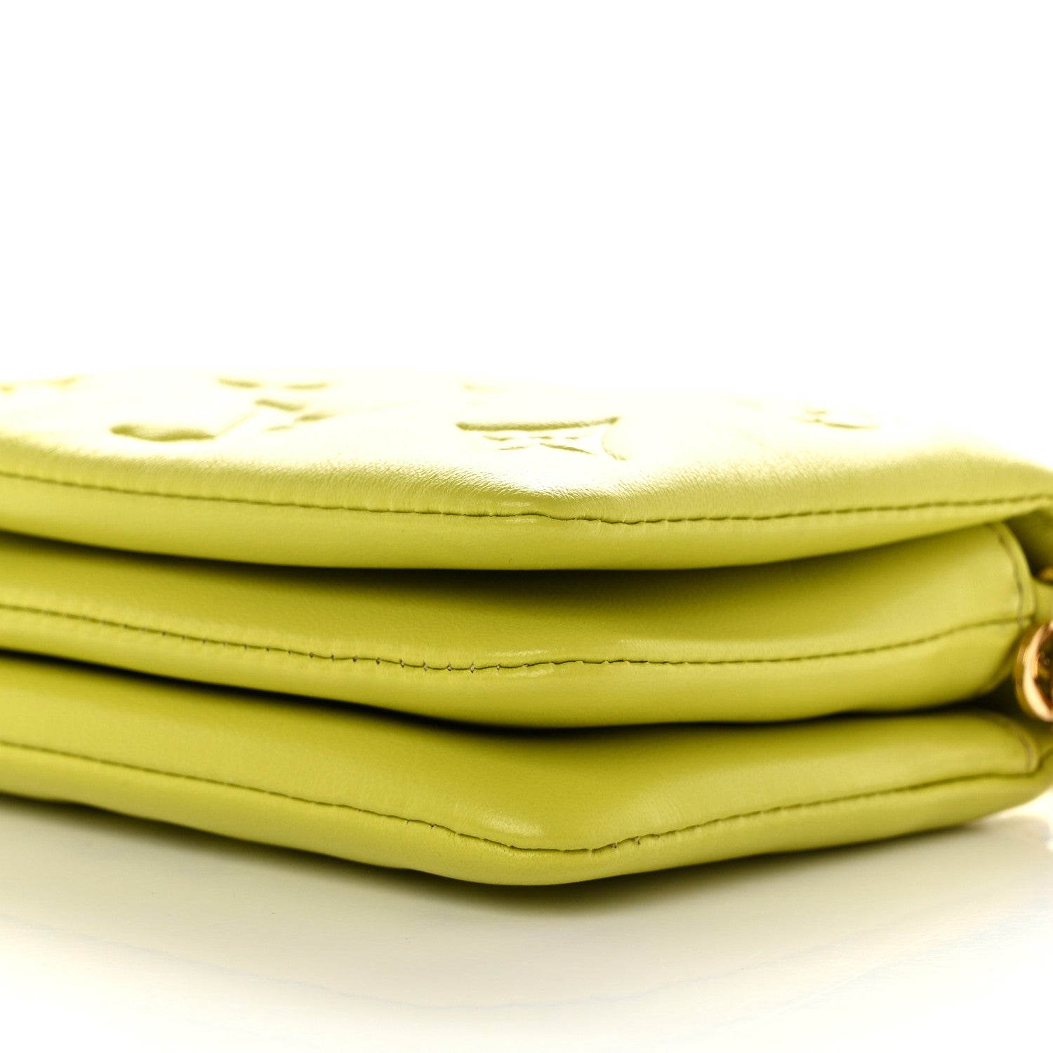 Louis Vuitton Lambskin Embossed Monogram Coussin Belt Vert Acide 7 of 8