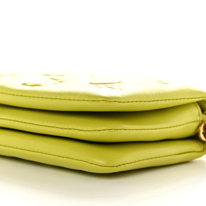Louis Vuitton Lambskin Embossed Monogram Coussin Belt Vert Acide 7 of 8