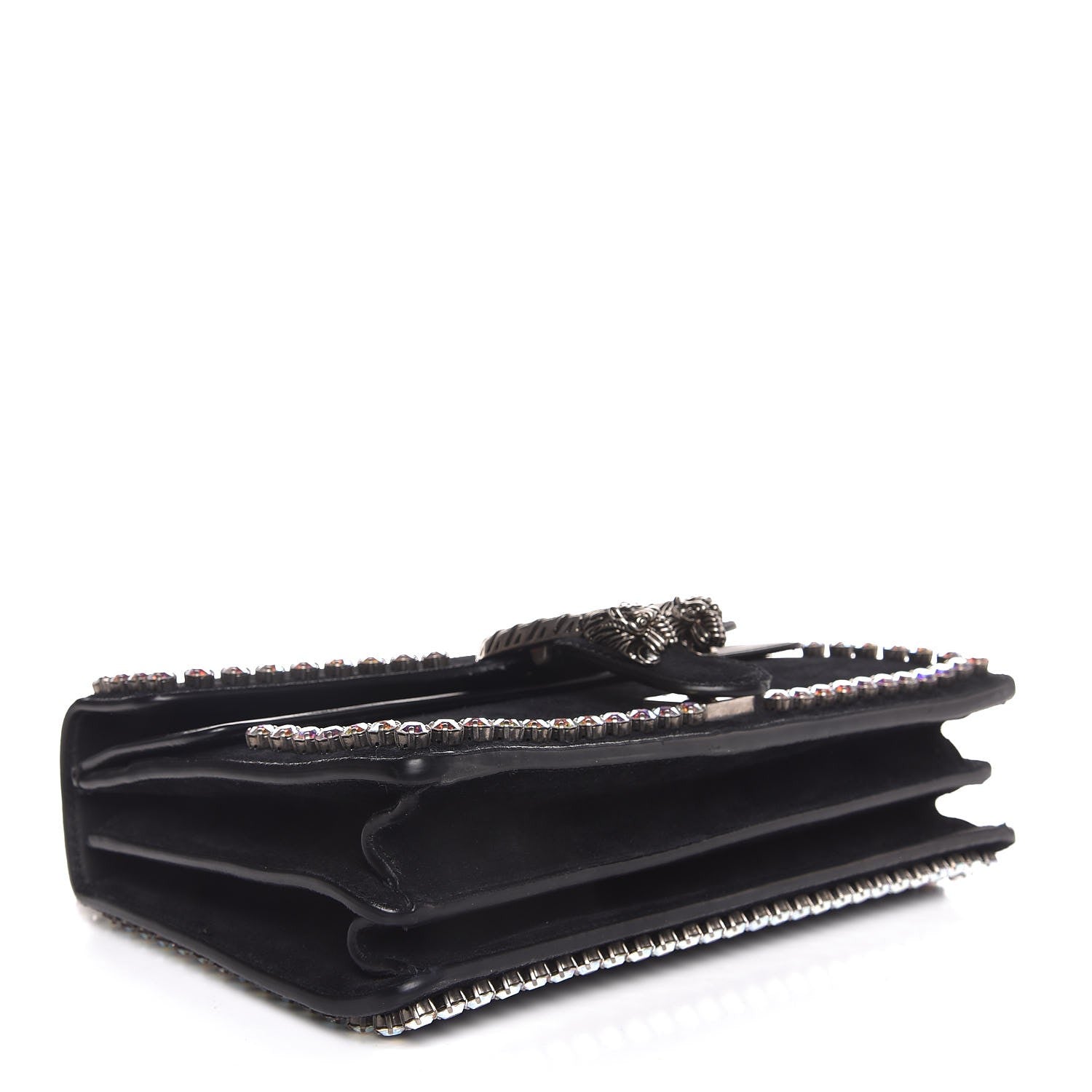 Gucci Suede Crystal Small Dionysus Shoulder Bag Black 5 of 8