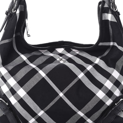 Burberry Black Check Larkin Hobo Black 7 of 9