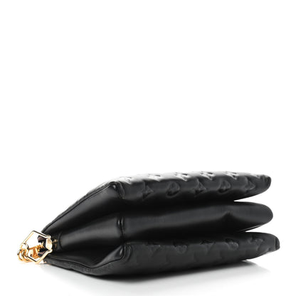 Louis Vuitton Lambskin Embossed Monogram Coussin PM Black 4 of 8