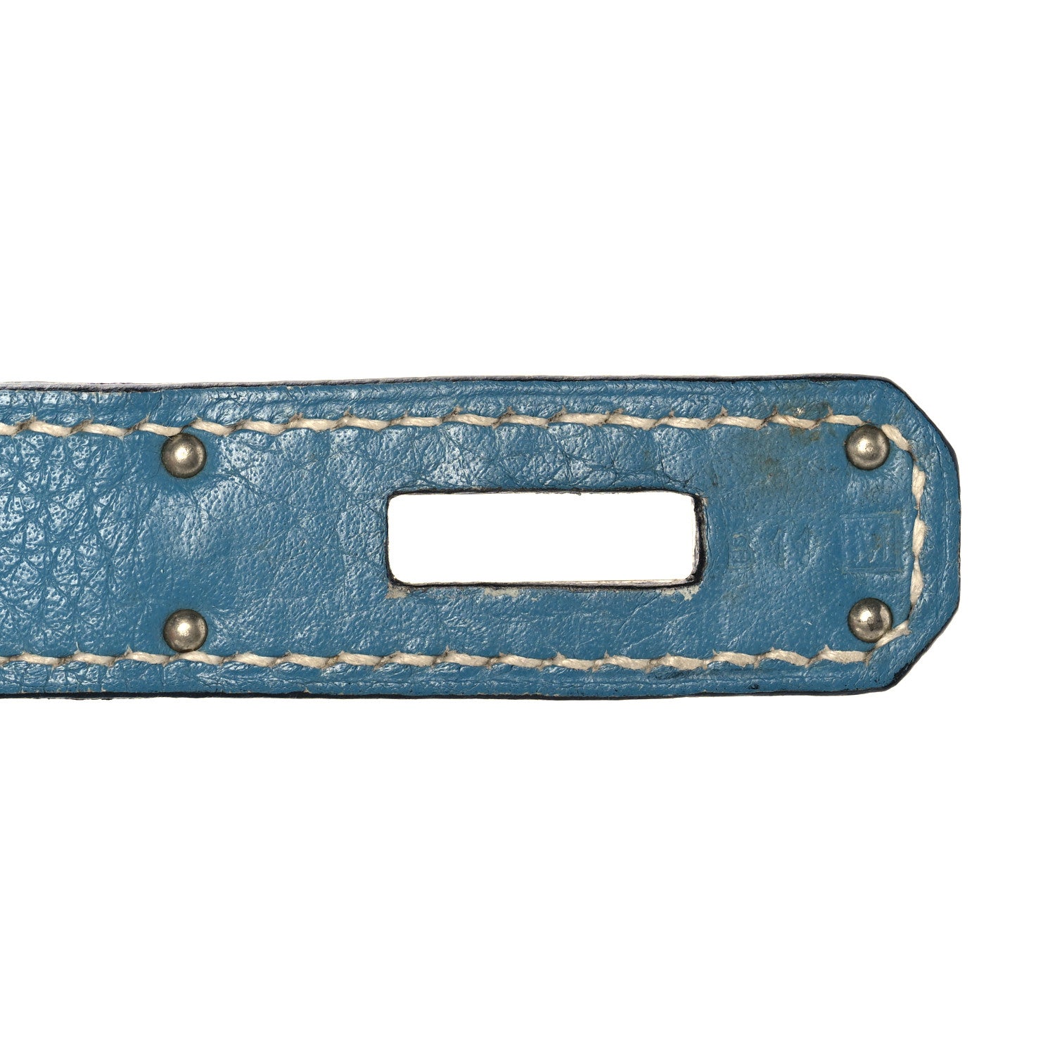 Hermes Taurillon Clemence Birkin 35 Blue Jean 28 of 47