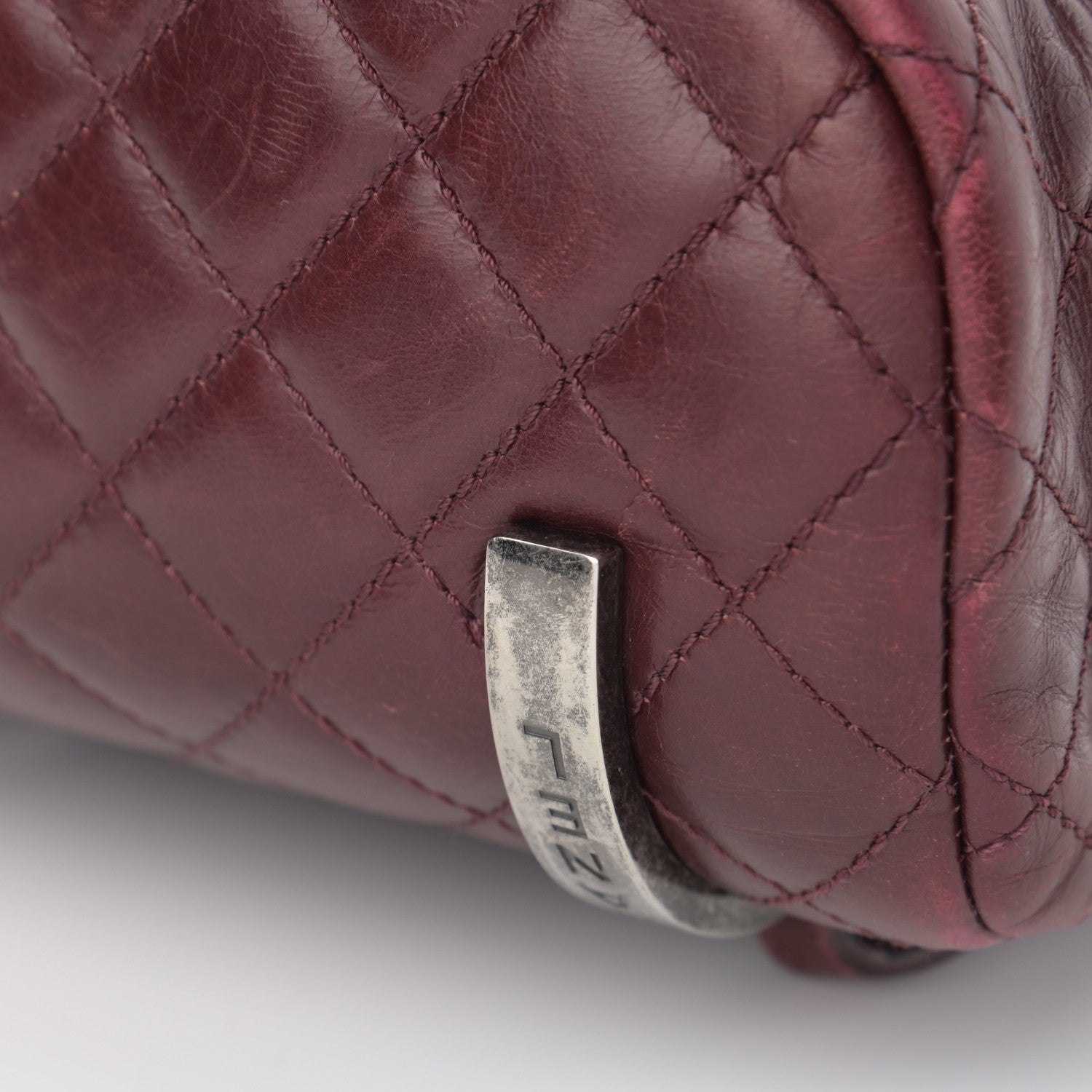 Chanel Glazed Calfskin Quilted Small Salzburg Backpack Burgundy 11 of 15