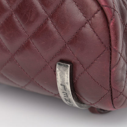 Chanel Glazed Calfskin Quilted Small Salzburg Backpack Burgundy 11 of 15