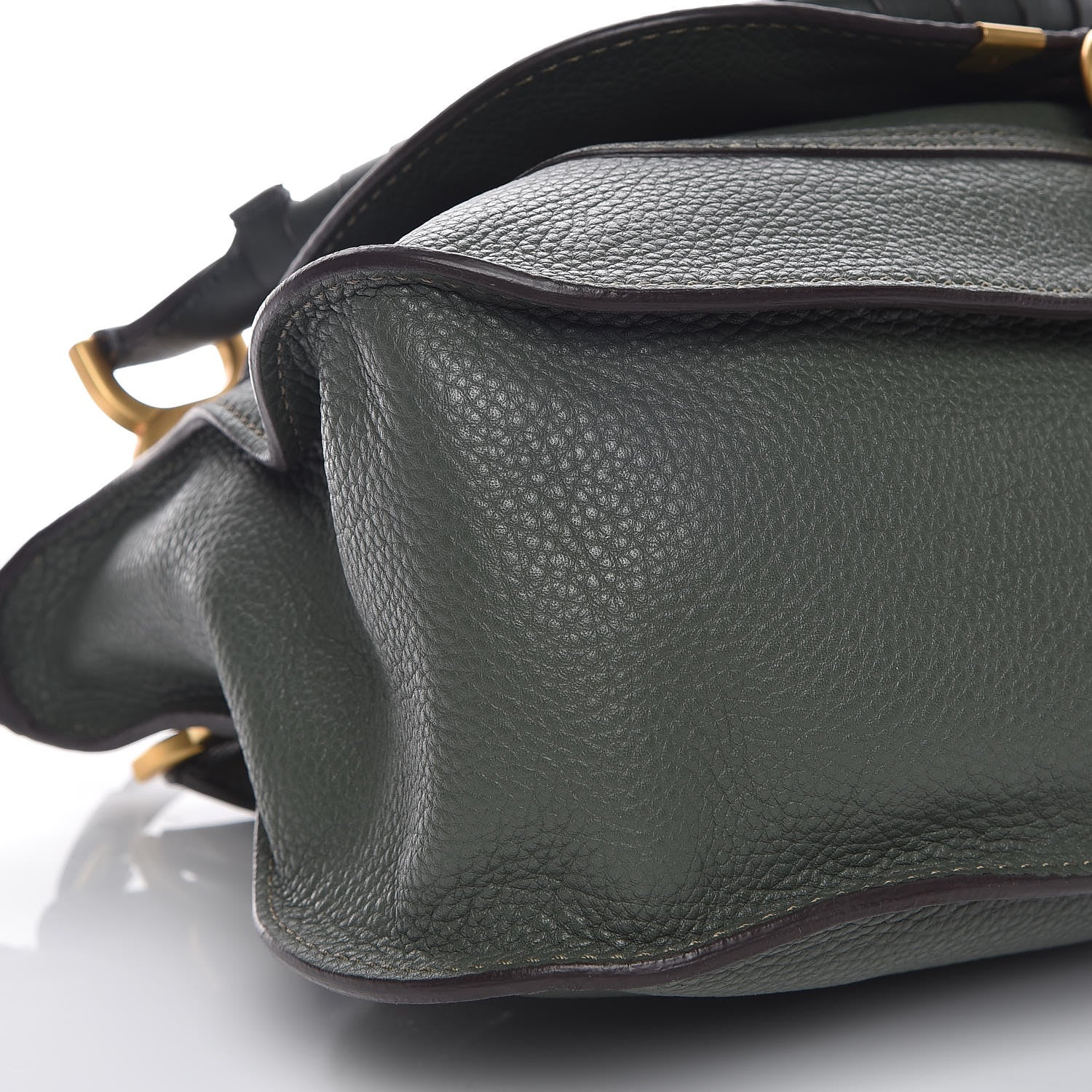 Chloe Calfskin Medium Marcie Satchel Midnight Green 9 of 10