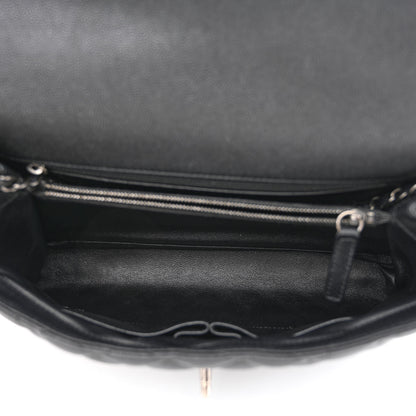 Chanel Caviar Lizard Quilted Medium Coco Handle Flap Black 5 of 11