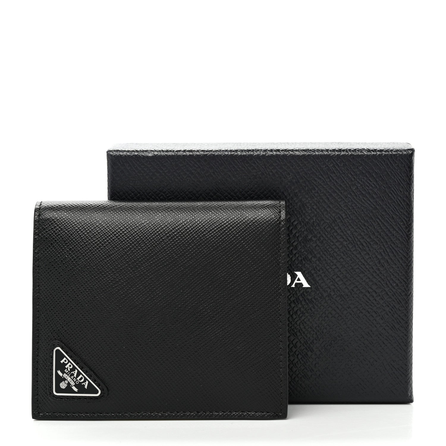 Prada Saffiano Bi-Fold Wallet Black 7 of 7