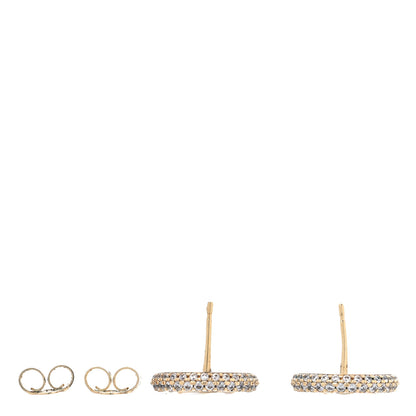 Louis Vuitton Metal Crystal Louise By Night Earrings Gold 3 of 5