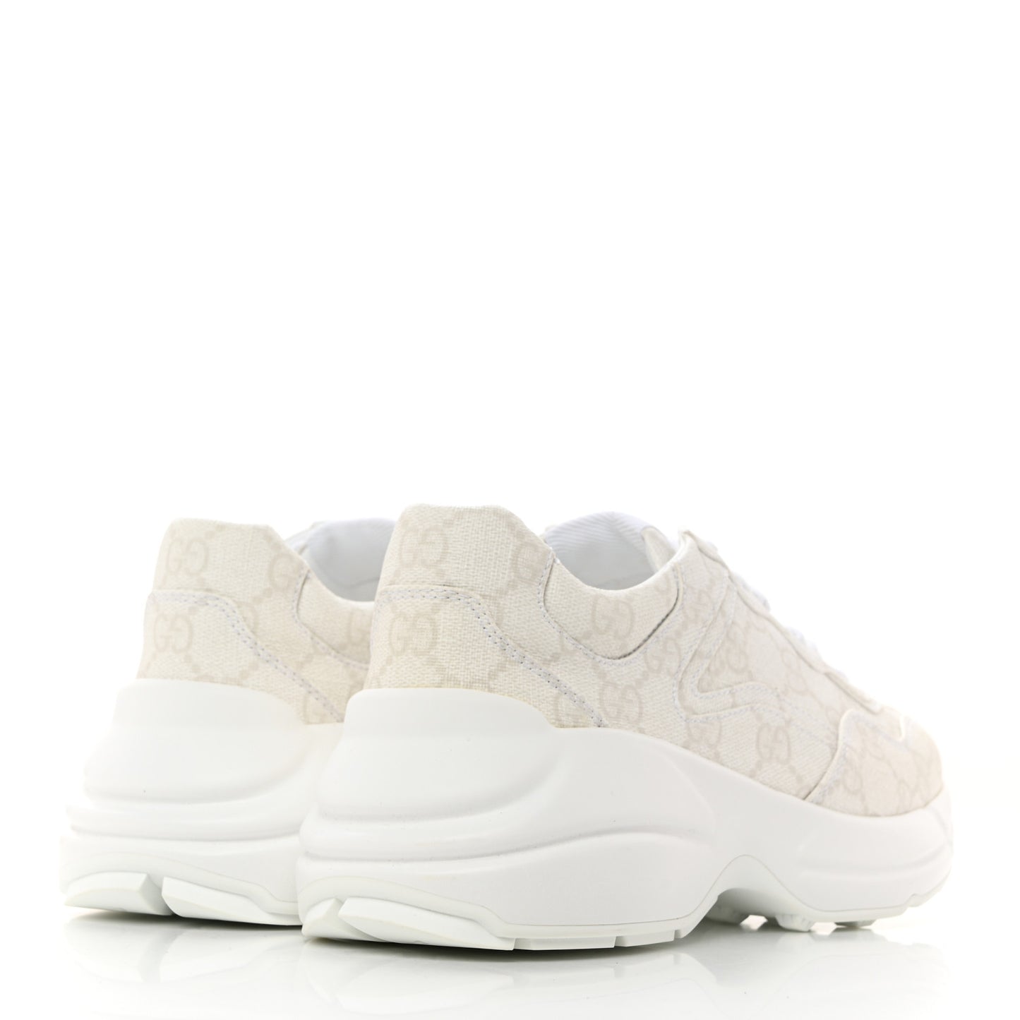 GG Supreme Monogram Womens Rhyton Sneakers 36.5 White