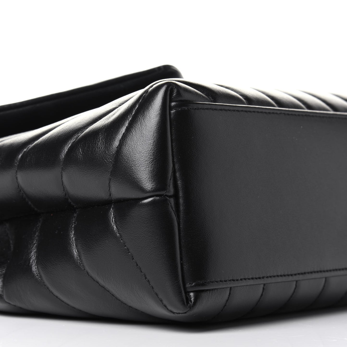 Calfskin Y Quilted Monogram Small Loulou Chain Satchel Black