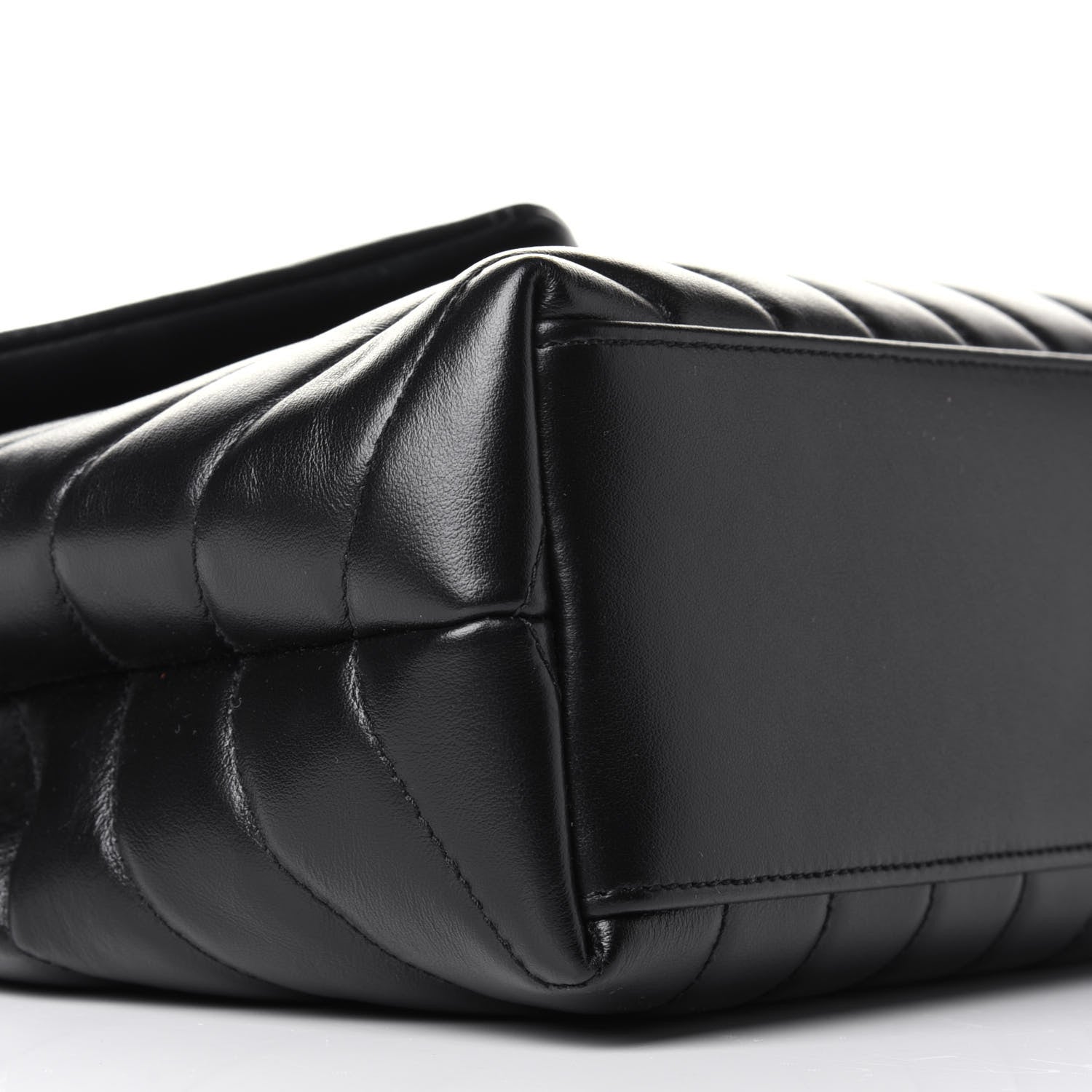 Saint Laurent Calfskin Y Quilted Monogram Small Loulou Chain Satchel Black 10 of 11