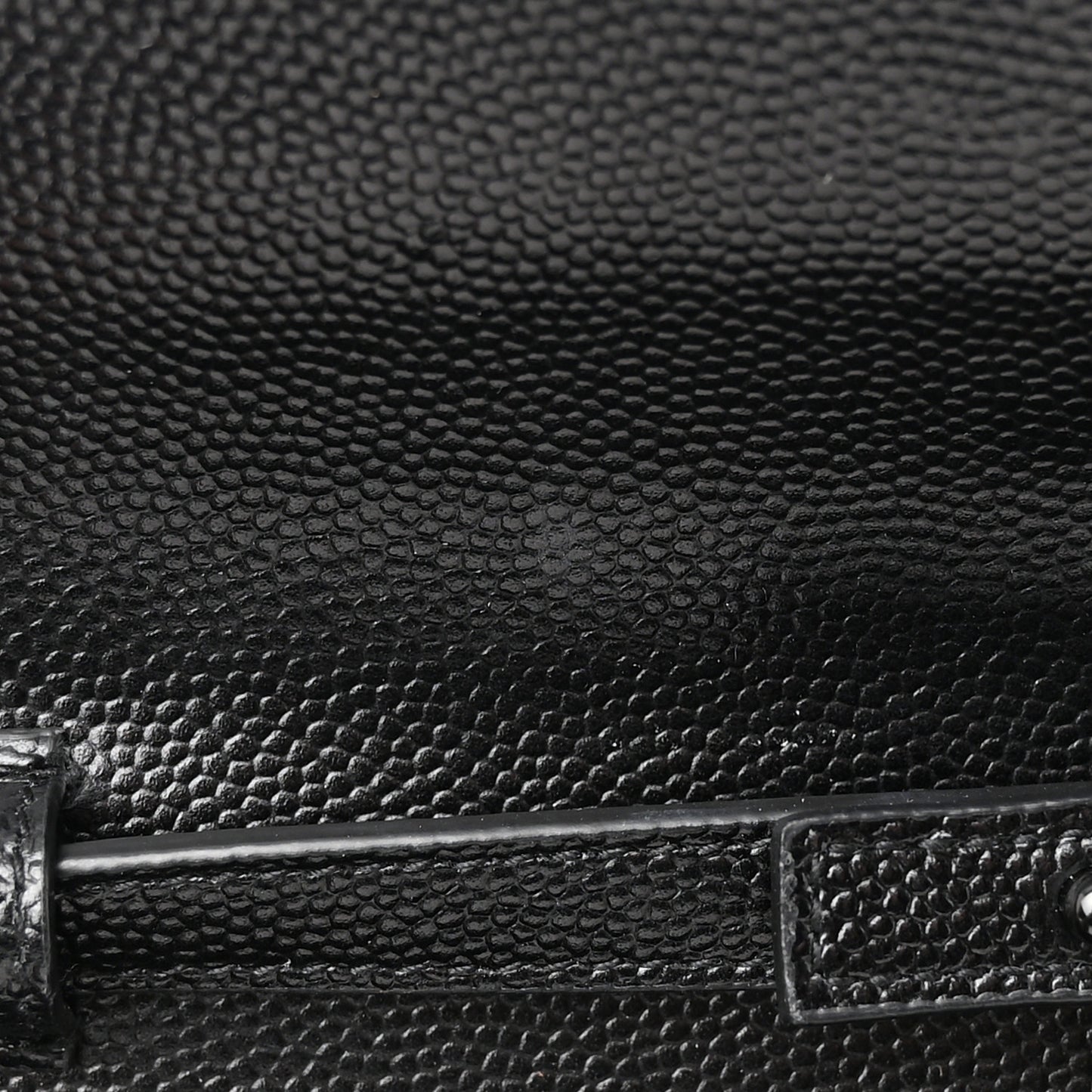 Grain De Poudre Matelasse Chevron Monogram Monochrome Chain Wallet Black