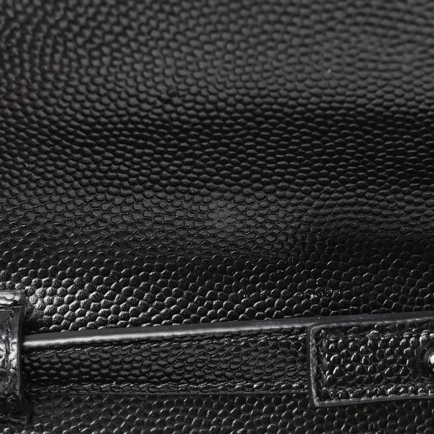 Saint Laurent Grain De Poudre Matelasse Chevron Monogram Monochrome Chain Wallet Black 13 of 14