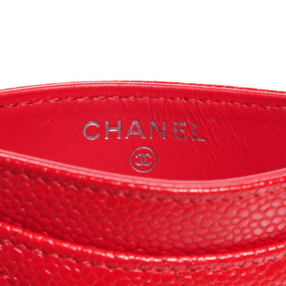 Chanel Caviar Quilted Card Holder Dark Red 6 of 7