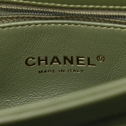 Chanel Lambskin Quilted Small Trendy CC Flap Dual Handle Bag Green 6 of 9