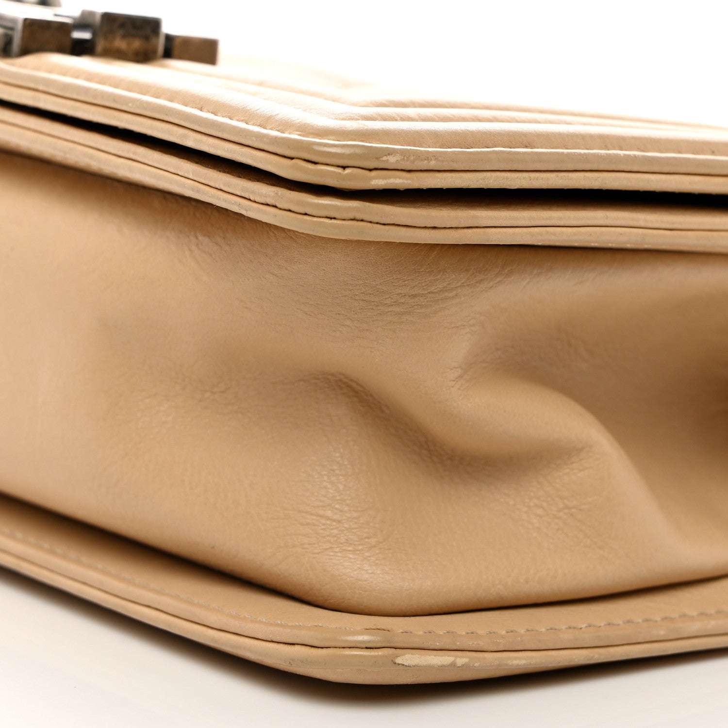 Chanel Calfskin Double Stitch Small Boy Flap Beige 10 of 10