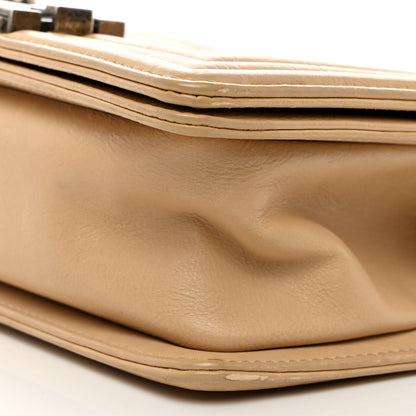 Chanel Calfskin Double Stitch Small Boy Flap Beige 10 of 10