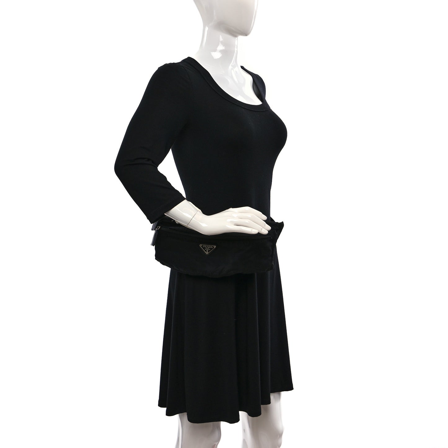 Tessuto Nylon Montagna Belt Bag Black