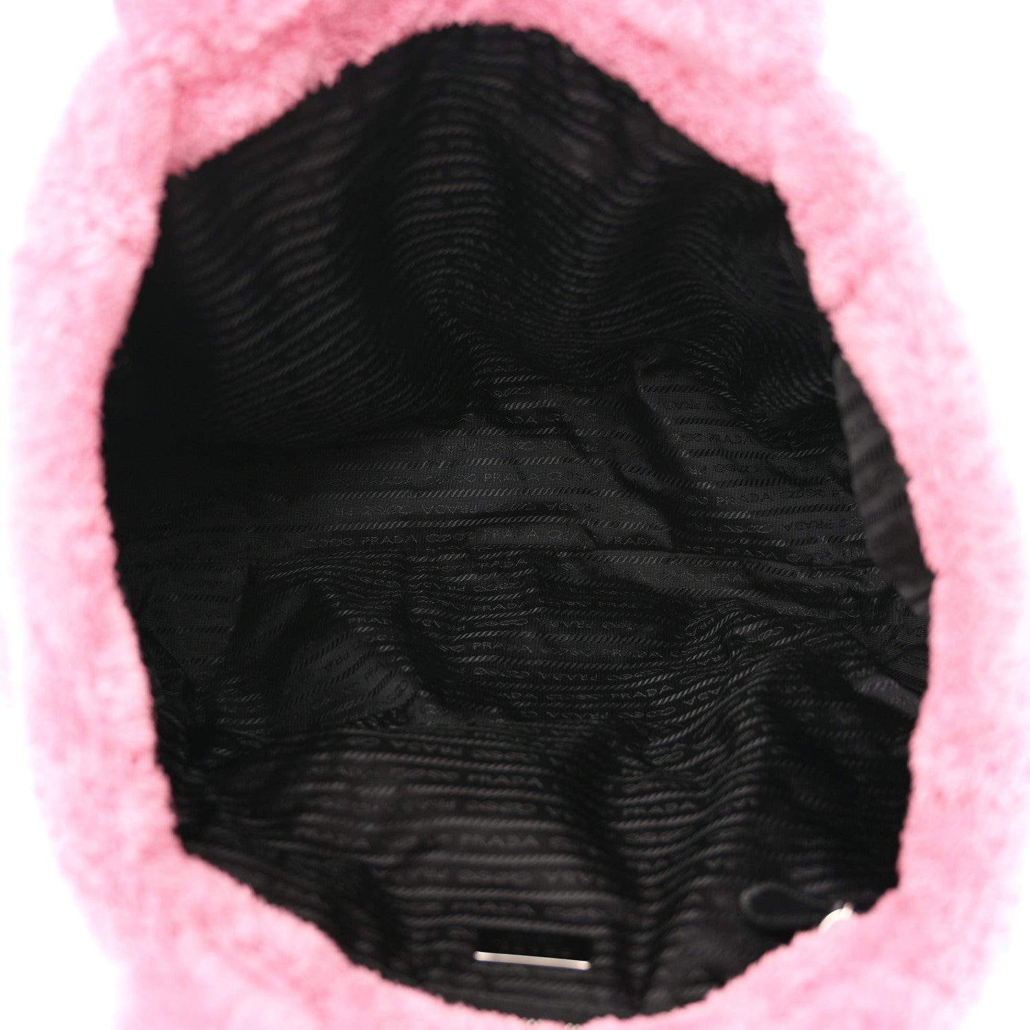 Prada Terry Cloth Tote Bag Petalo Black 5 of 13