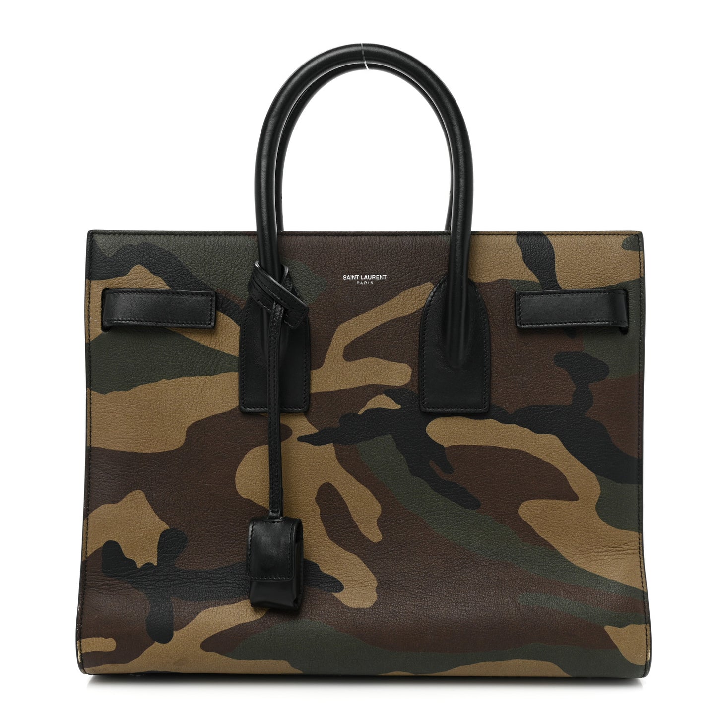 Calfskin Camouflage Small Sac De Jour Kaki Black