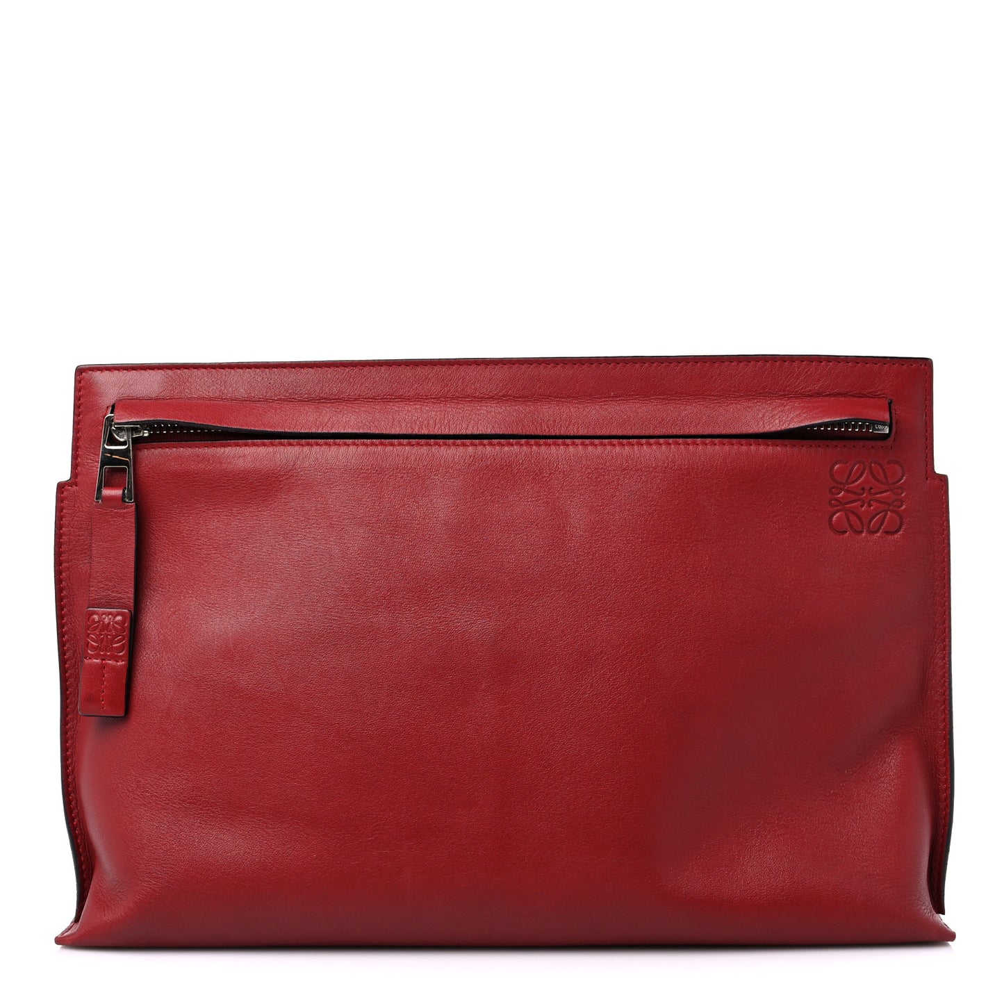 Calfskin T Pouch Red