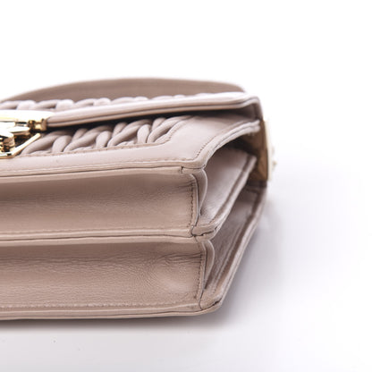 Miu Miu Lambskin Confidential Matelasse Chain Shoulder Bag Cipria 15 of 15